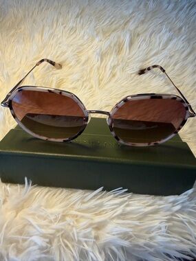 Longchamp Women LO163S-780 Rose Gold Havana 58mm Tortoiseshell Frame Sunglasses